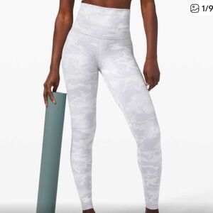 LULULEMON ALPINE CAMO LEGGINGS SZ 6